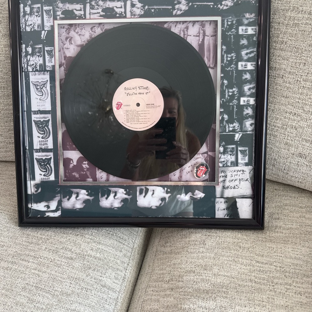 Framed Rolling Stones Vinyl Record Art